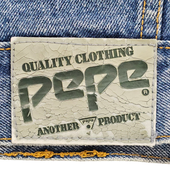 Vintage Pepe Jean Jackent Mens Medium Blue 80s Trucker Style Denim Stone Wash - Picture 16 of 16